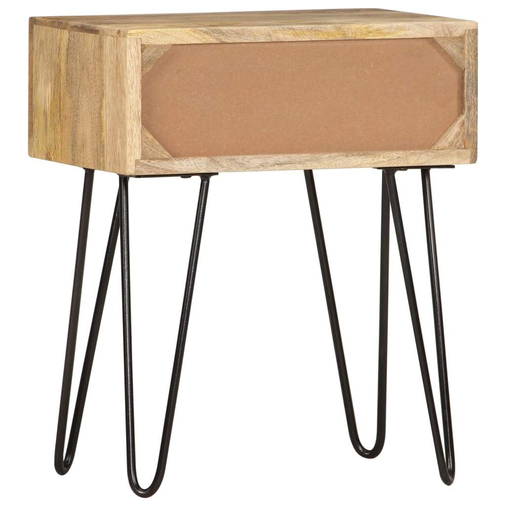 Bedside Cabinet 15.7"x11.8"x19.7" Solid Mango Wood