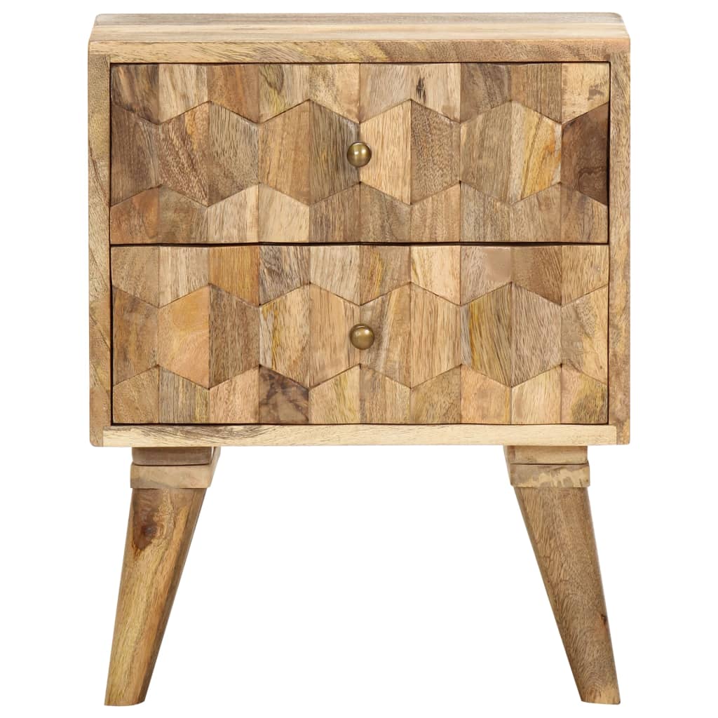 Bedside Cabinet 15.7"x11.8"x19.7" Solid Mango Wood