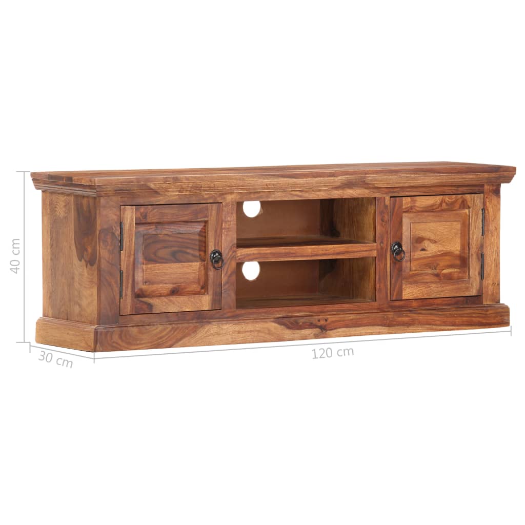 vidaXL TV Stand 47.2"x11.8"x15.7" Solid Wood Sheesham-5