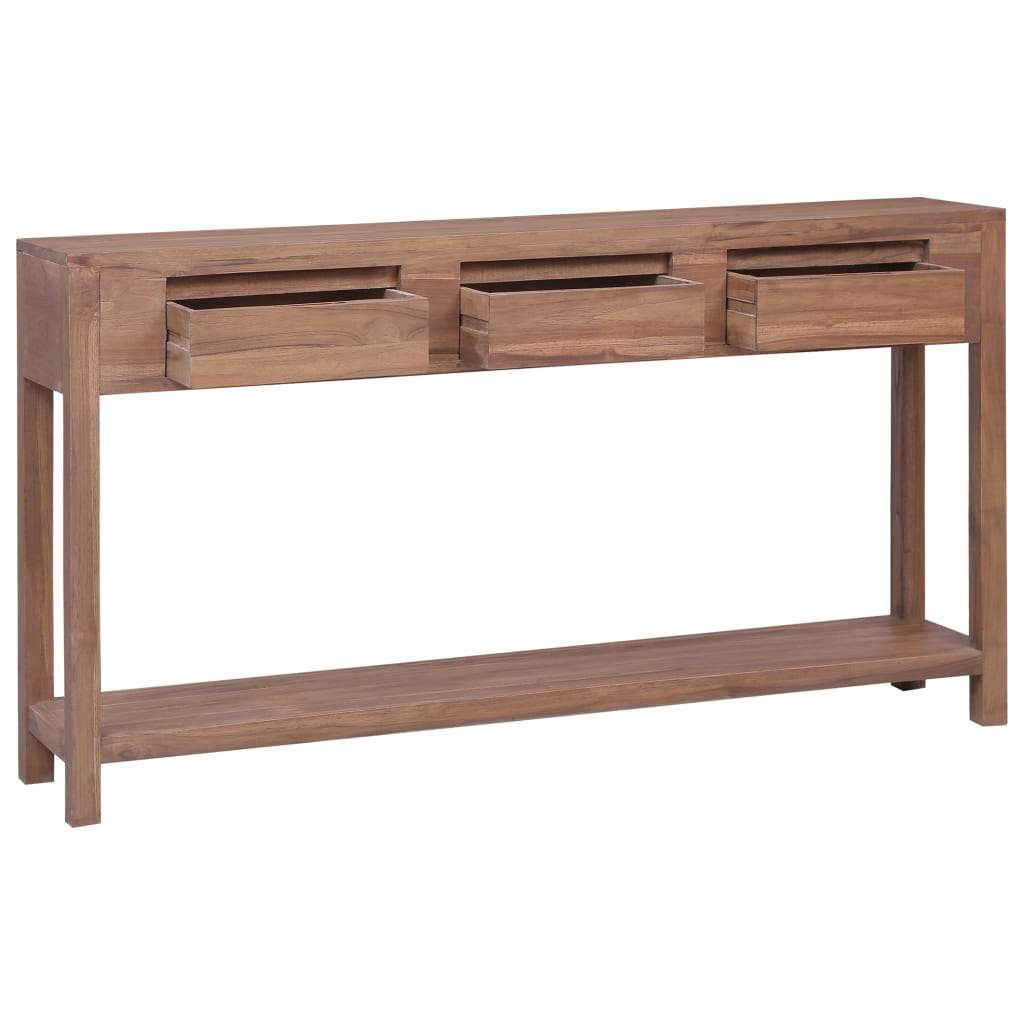 Console Table 57.1"x11.8"x31.5" Solid Teak Wood