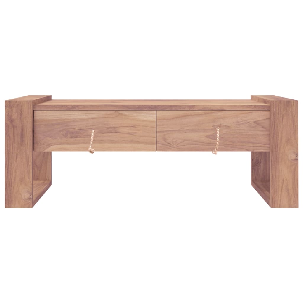 vidaXL Coffee Table 43.3"x23.6"x15.7" Solid Teak Wood-2