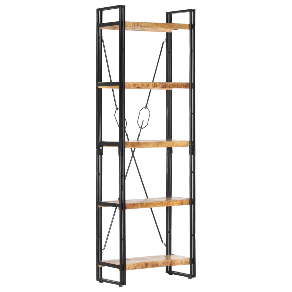 vidaXL 5-Tier Bookcase 23.6"x11.8"x70.9" Solid Mango Wood-6