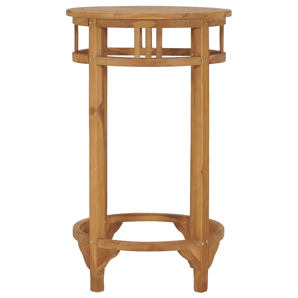 vidaXL Bar Table Ø 23.6" Solid Wood Teak-0