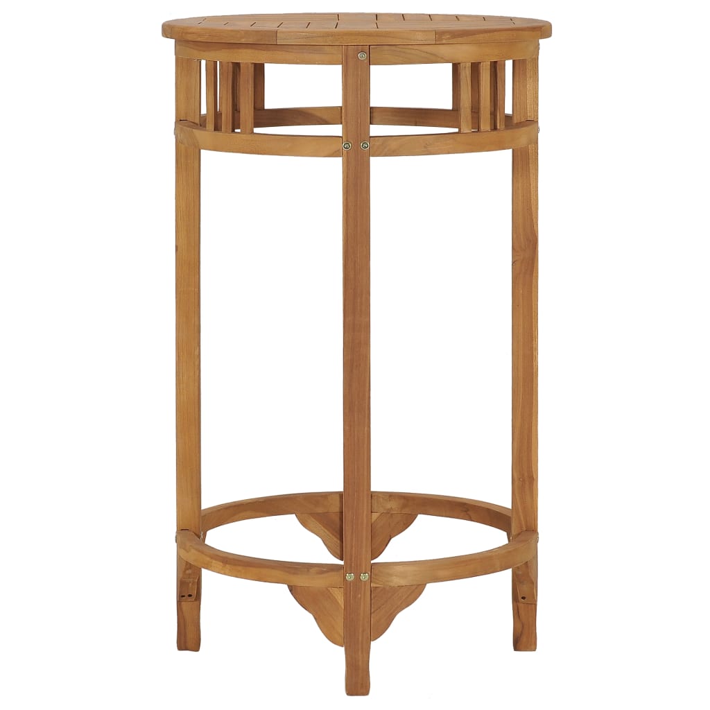 vidaXL Bar Table Ø 23.6" Solid Wood Teak-1