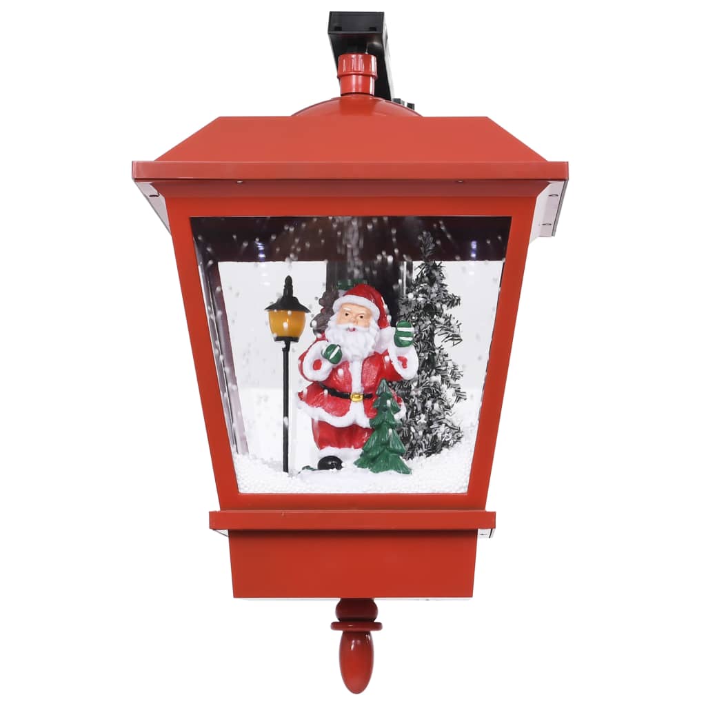 vidaXL Christmas Wall Lamp with LED Lights and Santa Red 15.7"x10.6"x17.7"-1