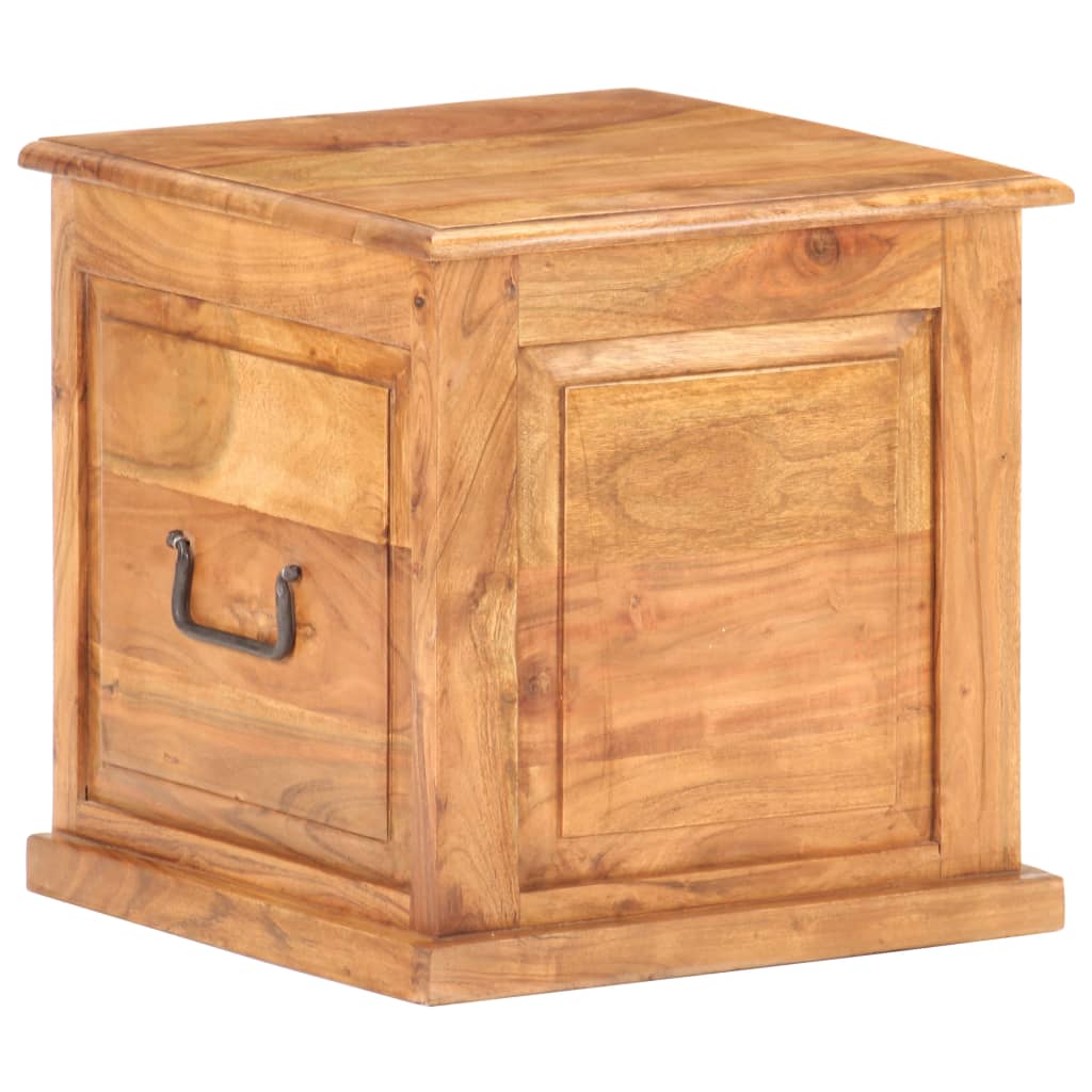 vidaXL Chest 15.7"x15.7"x15.7" Solid Acacia Wood-10