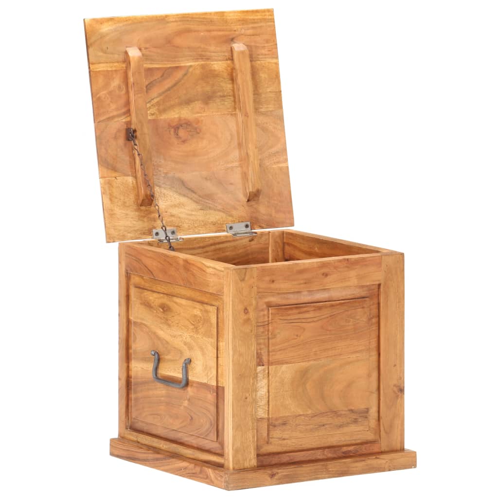 vidaXL Chest 15.7"x15.7"x15.7" Solid Acacia Wood-2