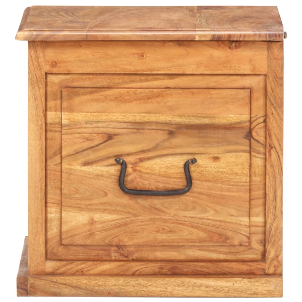 vidaXL Chest 15.7"x15.7"x15.7" Solid Acacia Wood-4