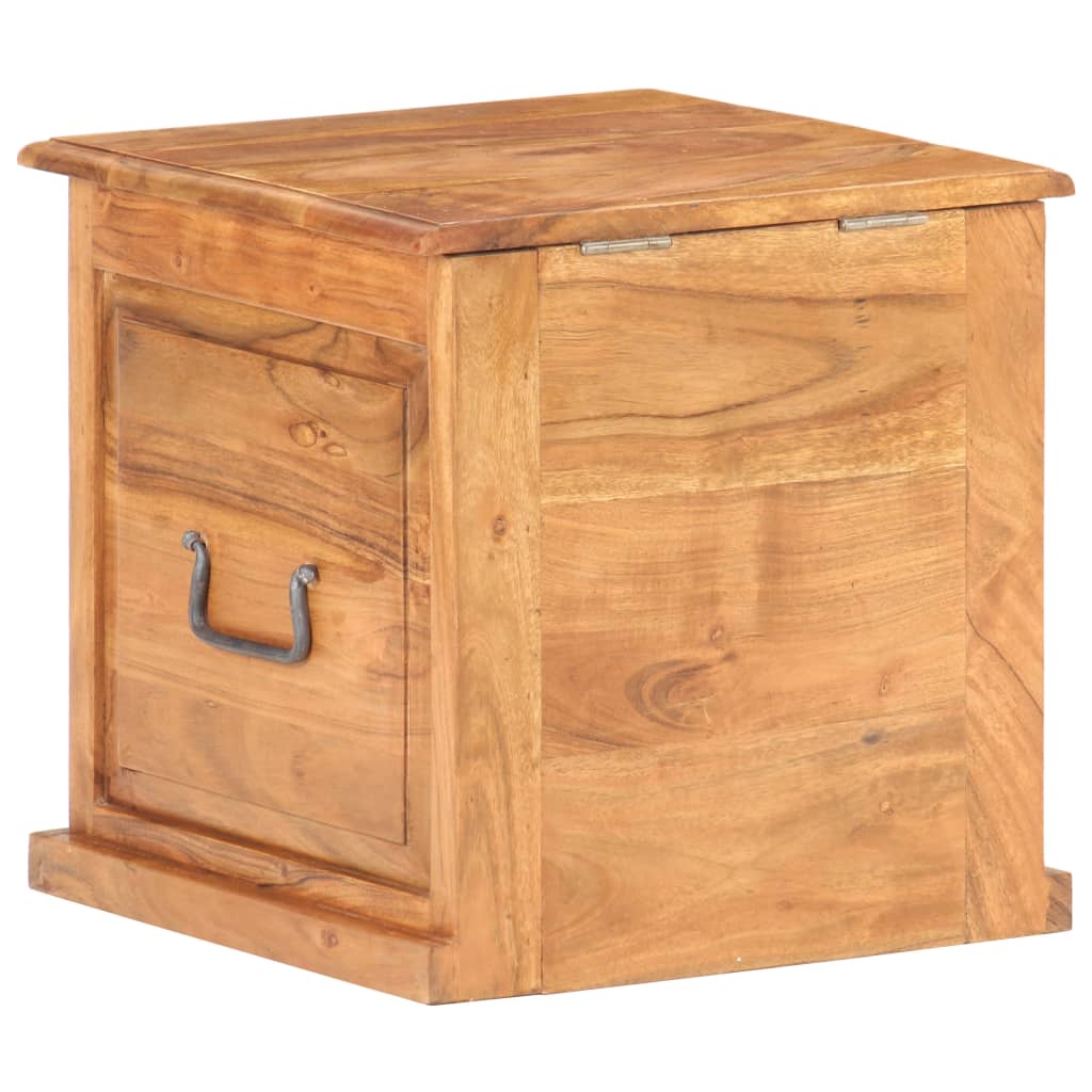 vidaXL Chest 15.7"x15.7"x15.7" Solid Acacia Wood-5