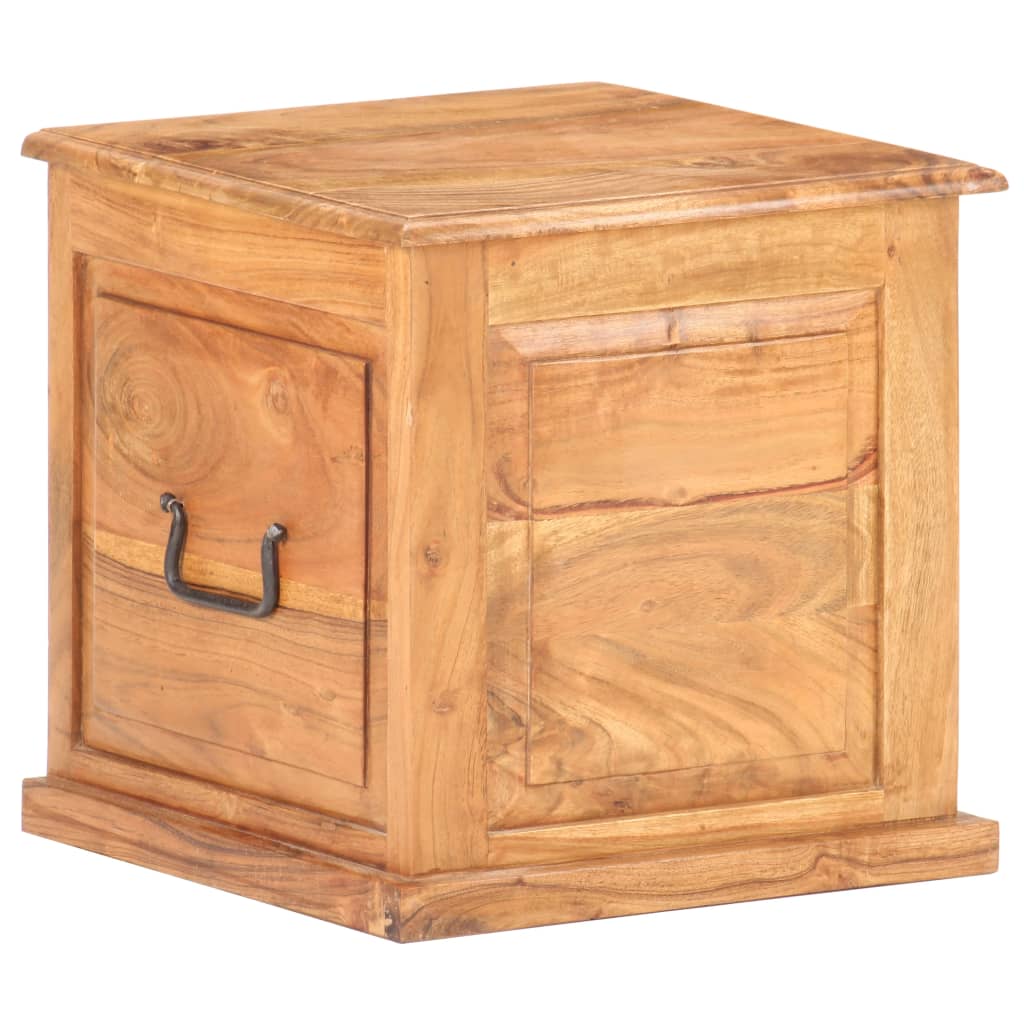 vidaXL Chest 15.7"x15.7"x15.7" Solid Acacia Wood-9