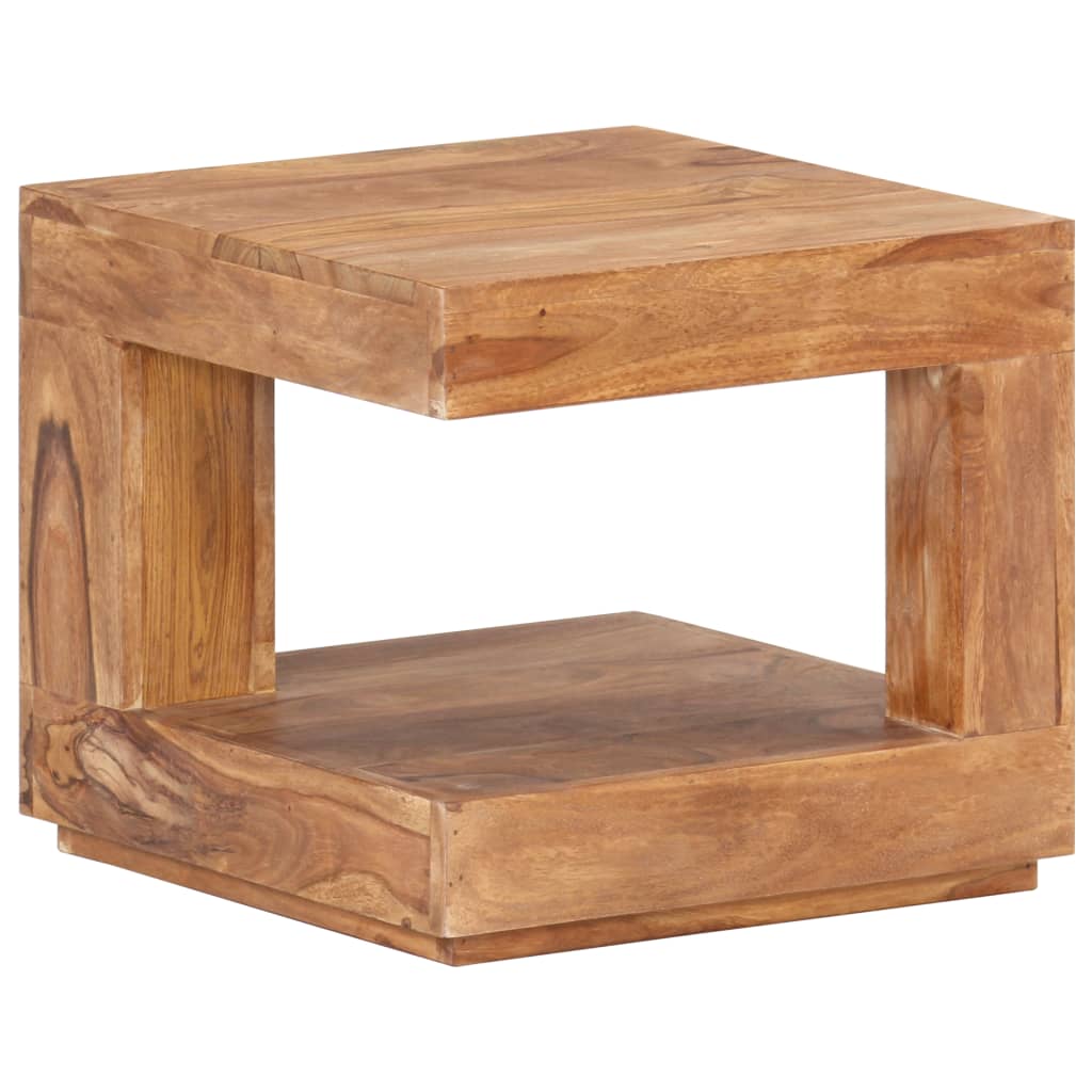 vidaXL Coffee Table 17.7"x17.7"x15.7" Solid Wood Acacia-8