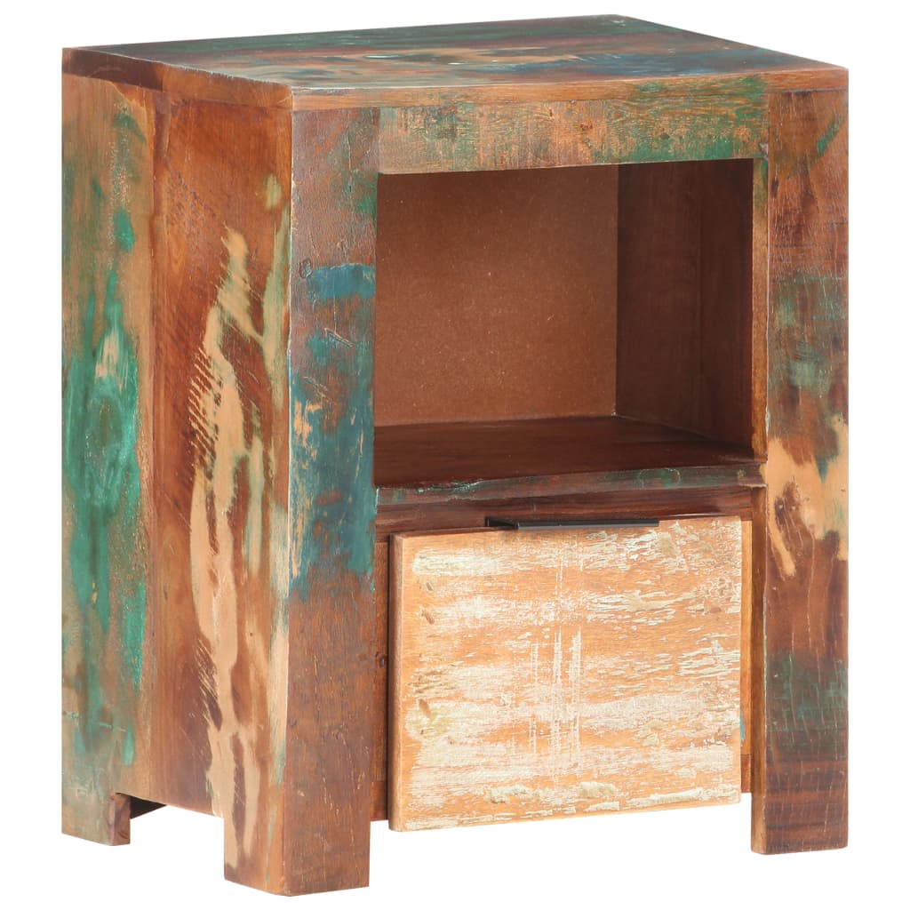 vidaXL Bedside Cabinet 15.7"x11.8"x19.7" Solid Reclaimed Wood-6