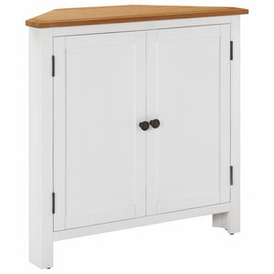 vidaXL Corner Cabinet Bathroom Corner Cabinet with Shelves Solid Wood Oak-4