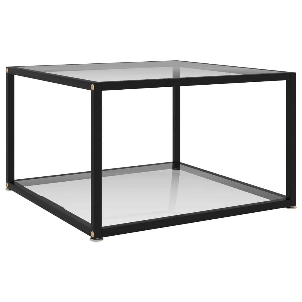 vidaXL Coffee Table End Table Living Room Accent Sofa Table Tempered Glass-2