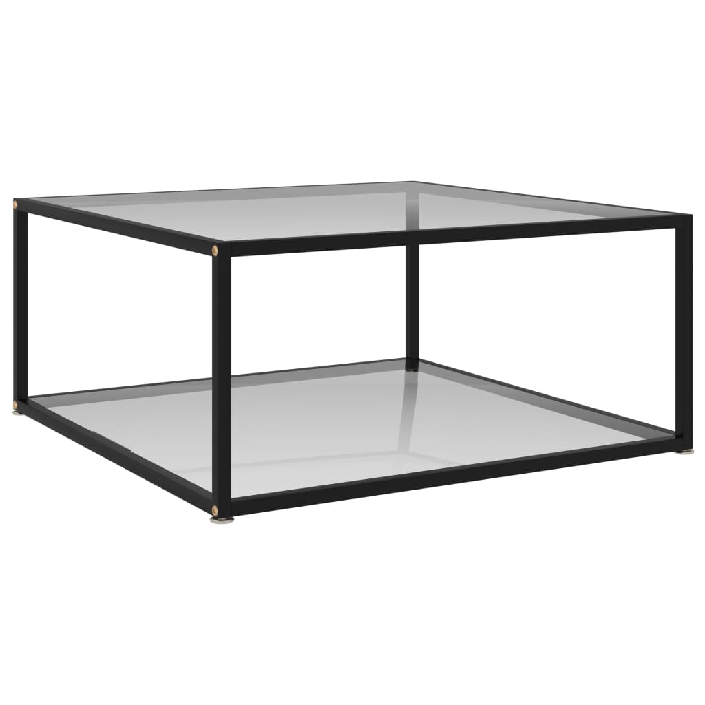 vidaXL Coffee Table End Table Living Room Accent Sofa Table Tempered Glass-5