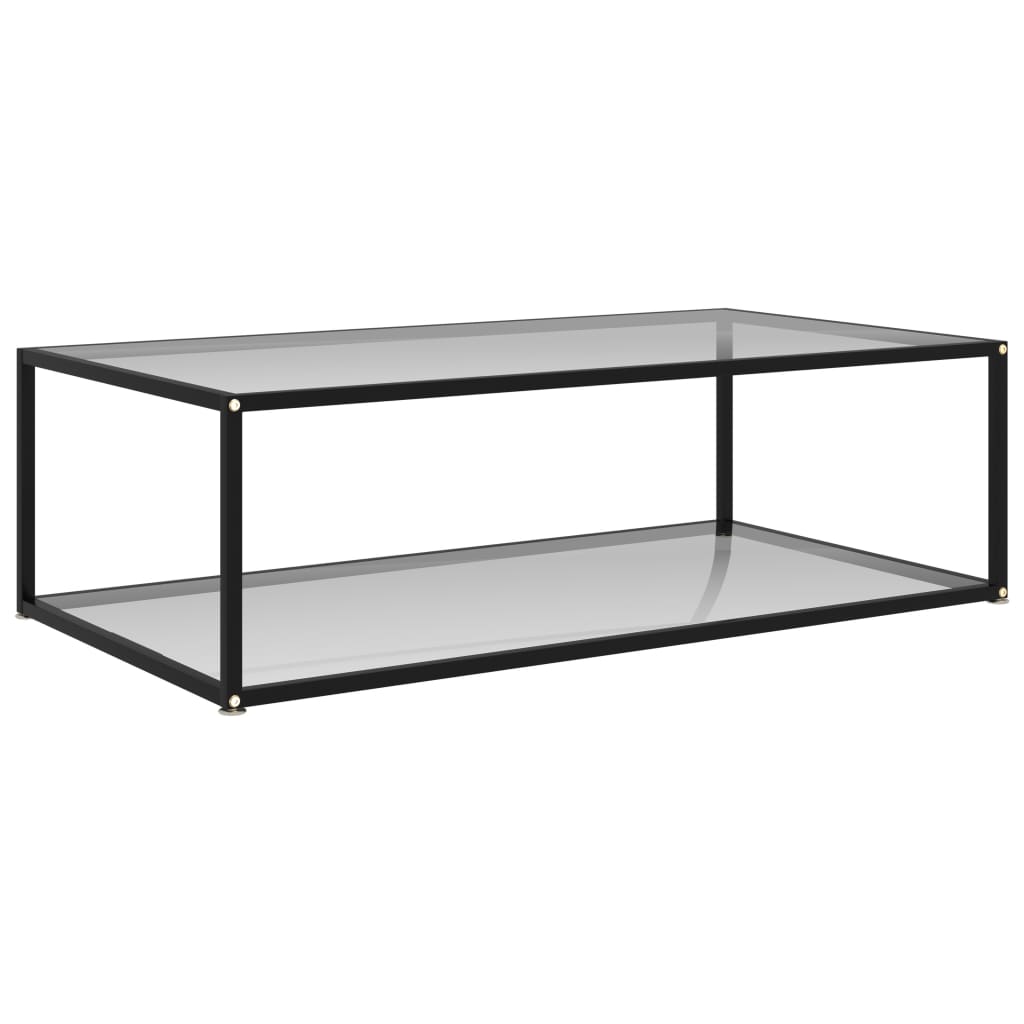 vidaXL Coffee Table End Table Living Room Accent Sofa Table Tempered Glass-12