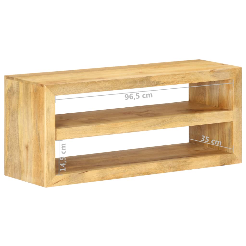 vidaXL TV Stand 42.1"x13.8"x17.7" Solid Wood Mango-8