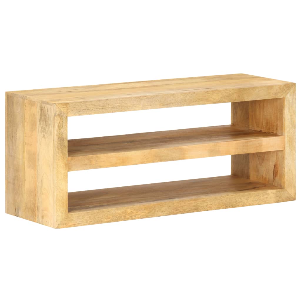 vidaXL TV Stand 42.1"x13.8"x17.7" Solid Wood Mango-9