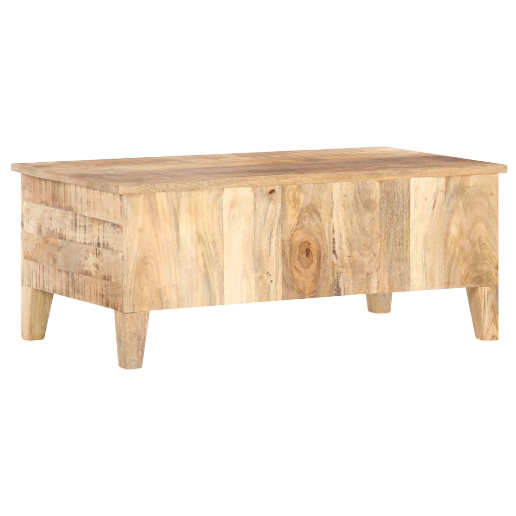 vidaXL Coffee Table 39.4"x21.7"x15.7" Rough Mango Wood-2