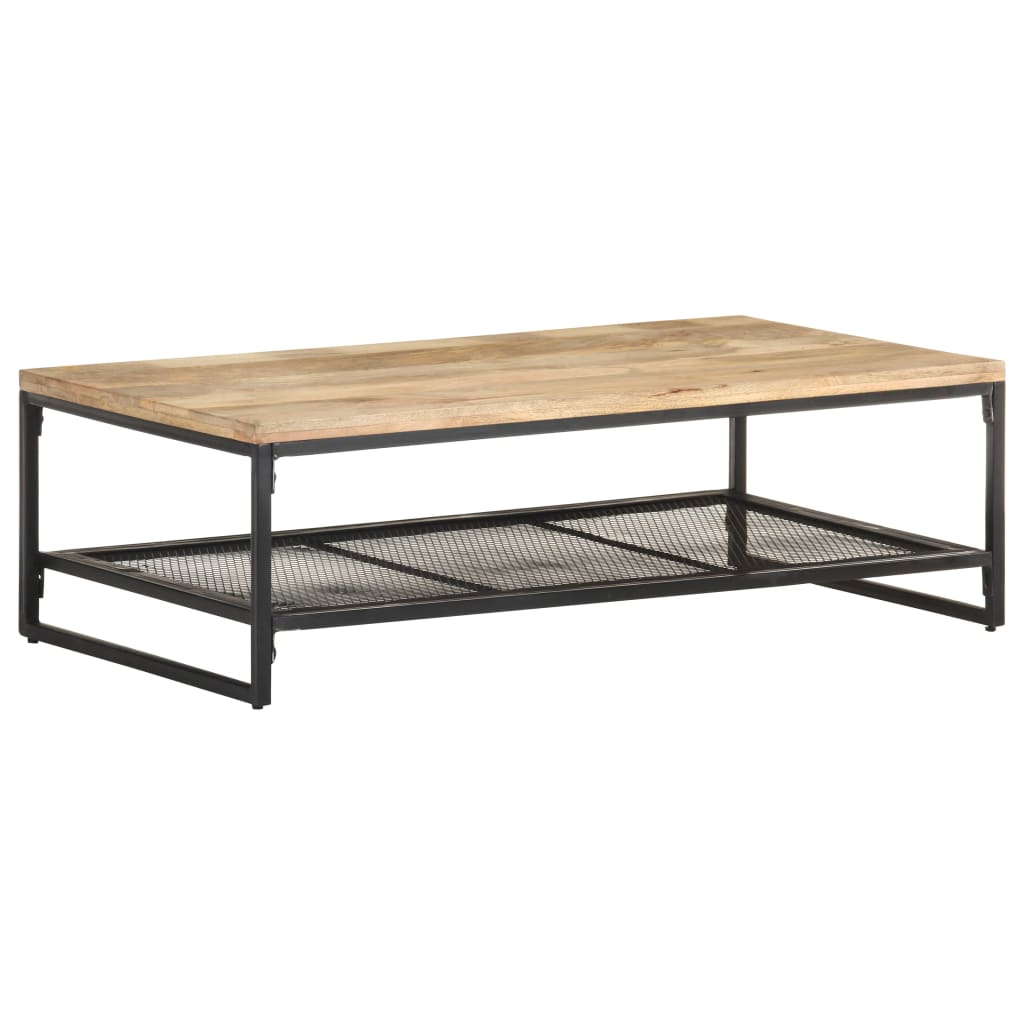 vidaXL Coffee Table 43.3"x23.6"x13.8" Solid Mango Wood-7