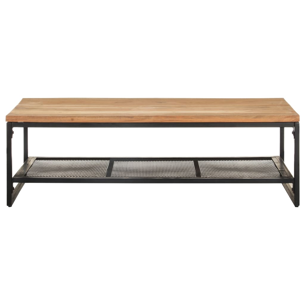 vidaXL Coffee Table 43.3"x23.6"x13.8" Solid Acacia Wood-1