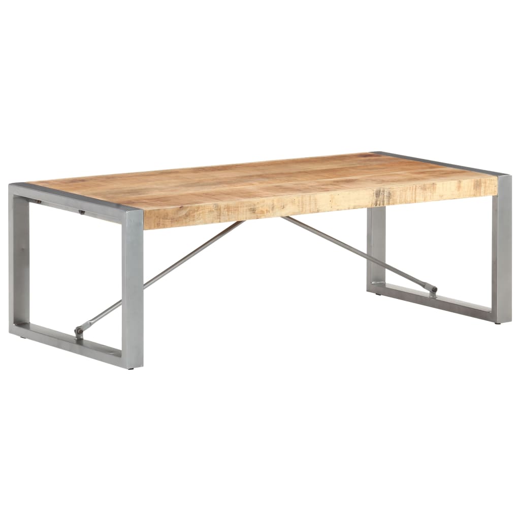 vidaXL Coffee Table 47.2"x23.6"x15.7" Rough Mango Wood-5