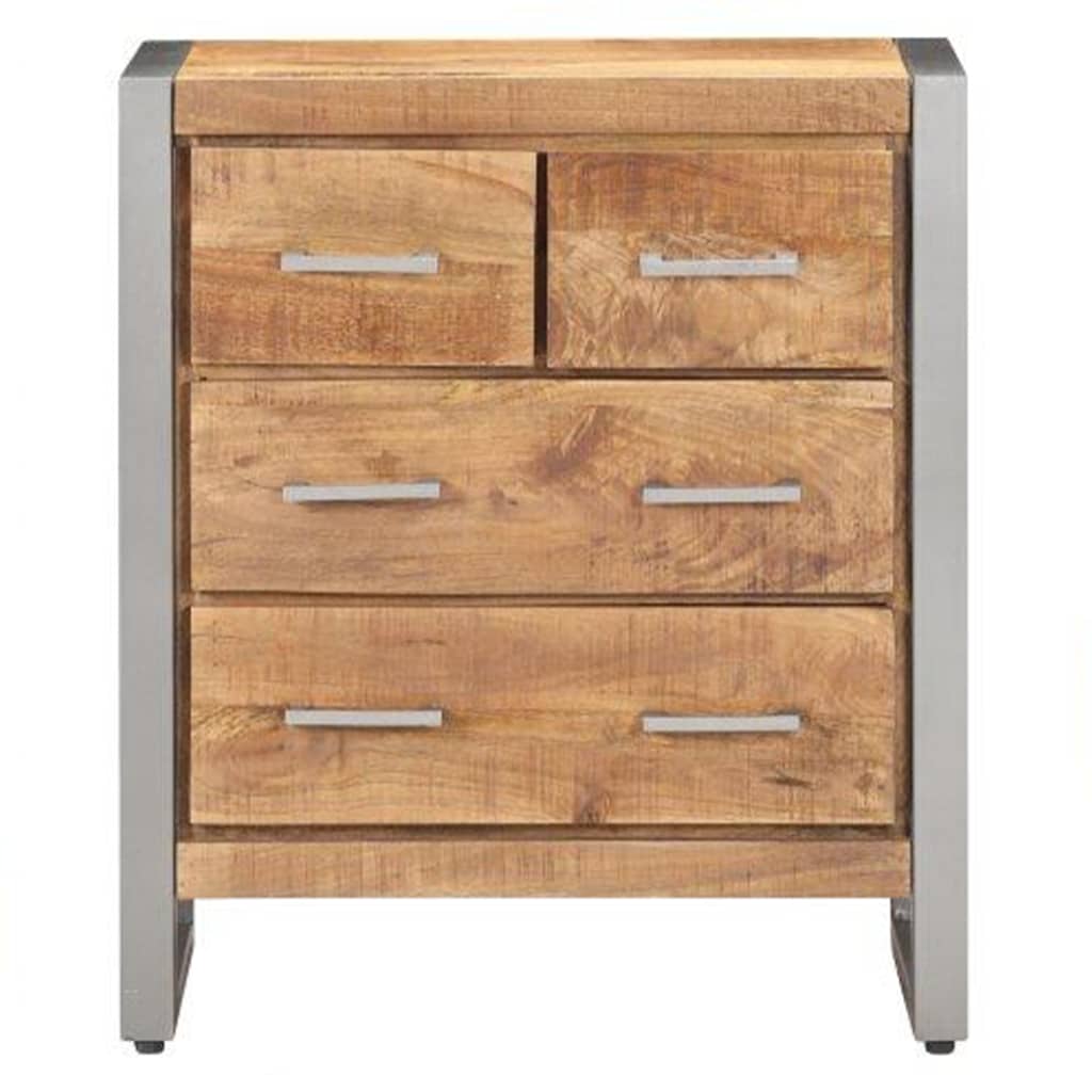 vidaXL Sideboard 23.6"x13.8"x27.6" Rough Mango Wood-2