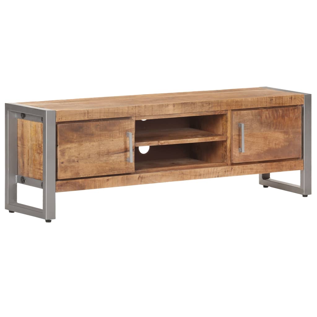 vidaXL TV Stand 47.2"x11.8"x15.7" Rough Mango Wood-0