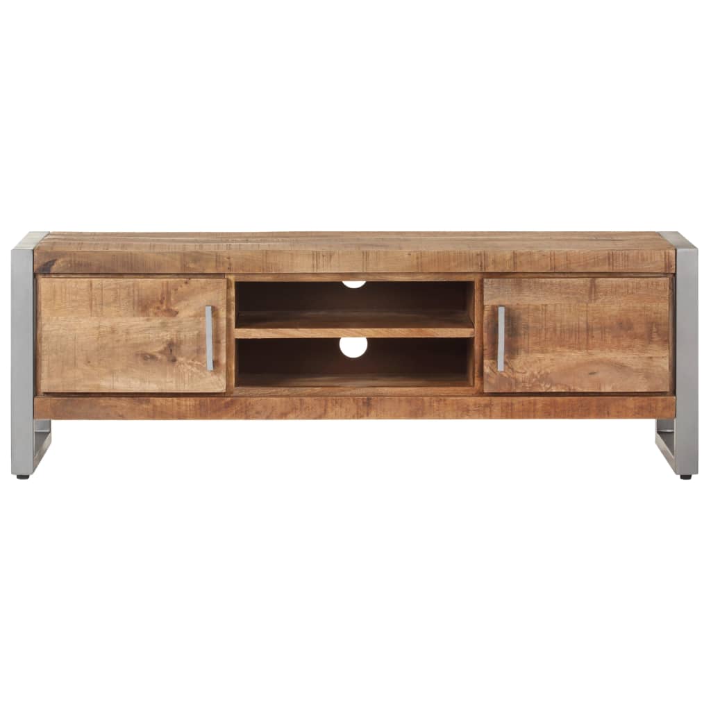 vidaXL TV Stand 47.2"x11.8"x15.7" Rough Mango Wood-4