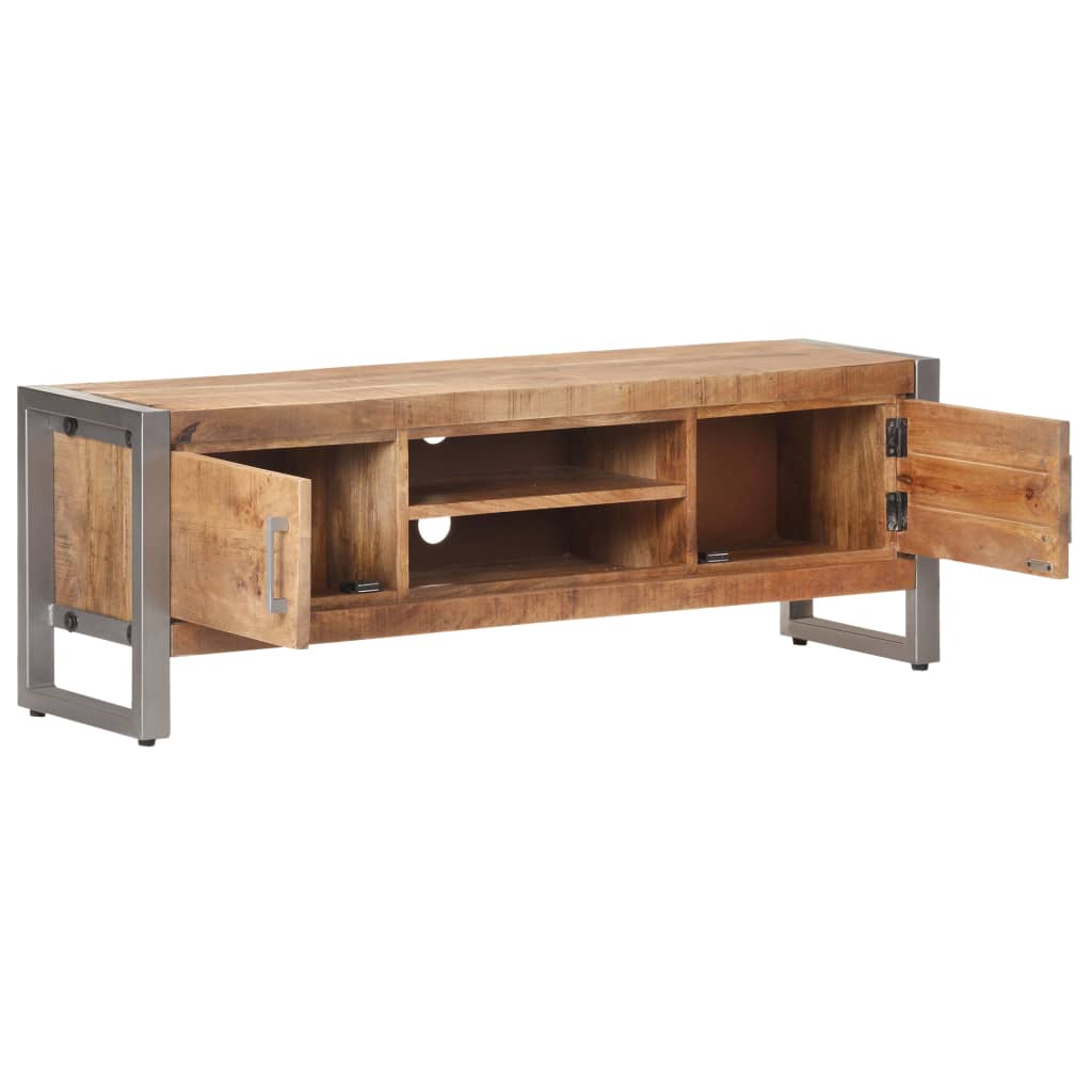 vidaXL TV Stand 47.2"x11.8"x15.7" Rough Mango Wood-5