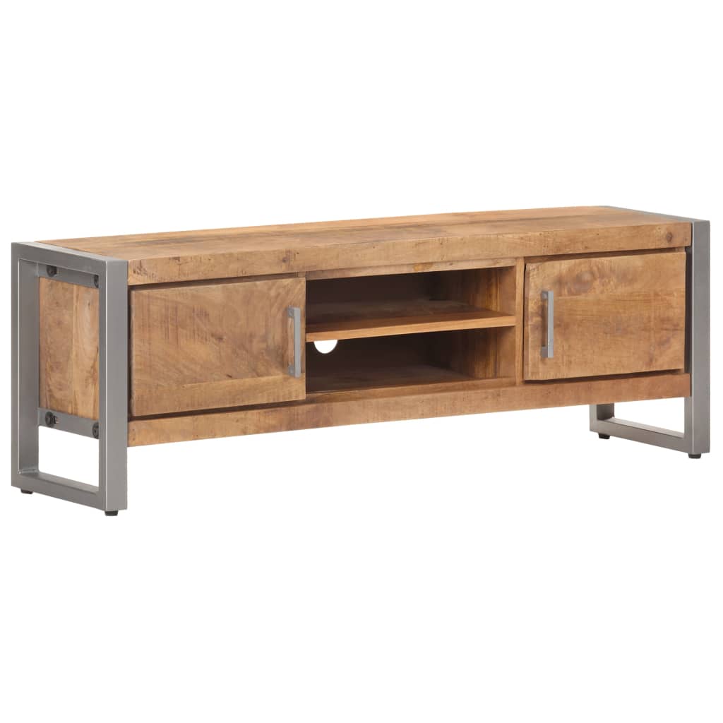 vidaXL TV Stand 47.2"x11.8"x15.7" Rough Mango Wood-10