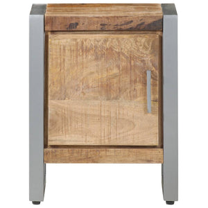 vidaXL Bedside Cabinet 15.7"x11.8"x19.7" Rough Mango Wood-2