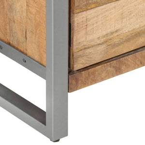 vidaXL Bedside Cabinet 15.7"x11.8"x19.7" Rough Mango Wood-5