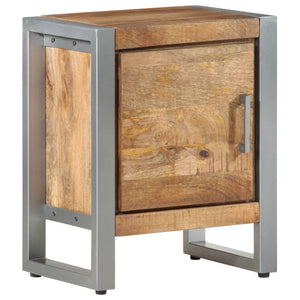vidaXL Bedside Cabinet 15.7"x11.8"x19.7" Rough Mango Wood-9