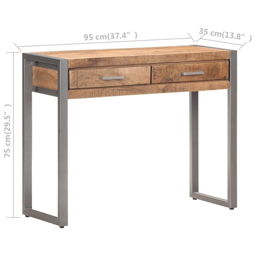 Console Table 37.4"x13.8"x29.5" Solid Mango Wood