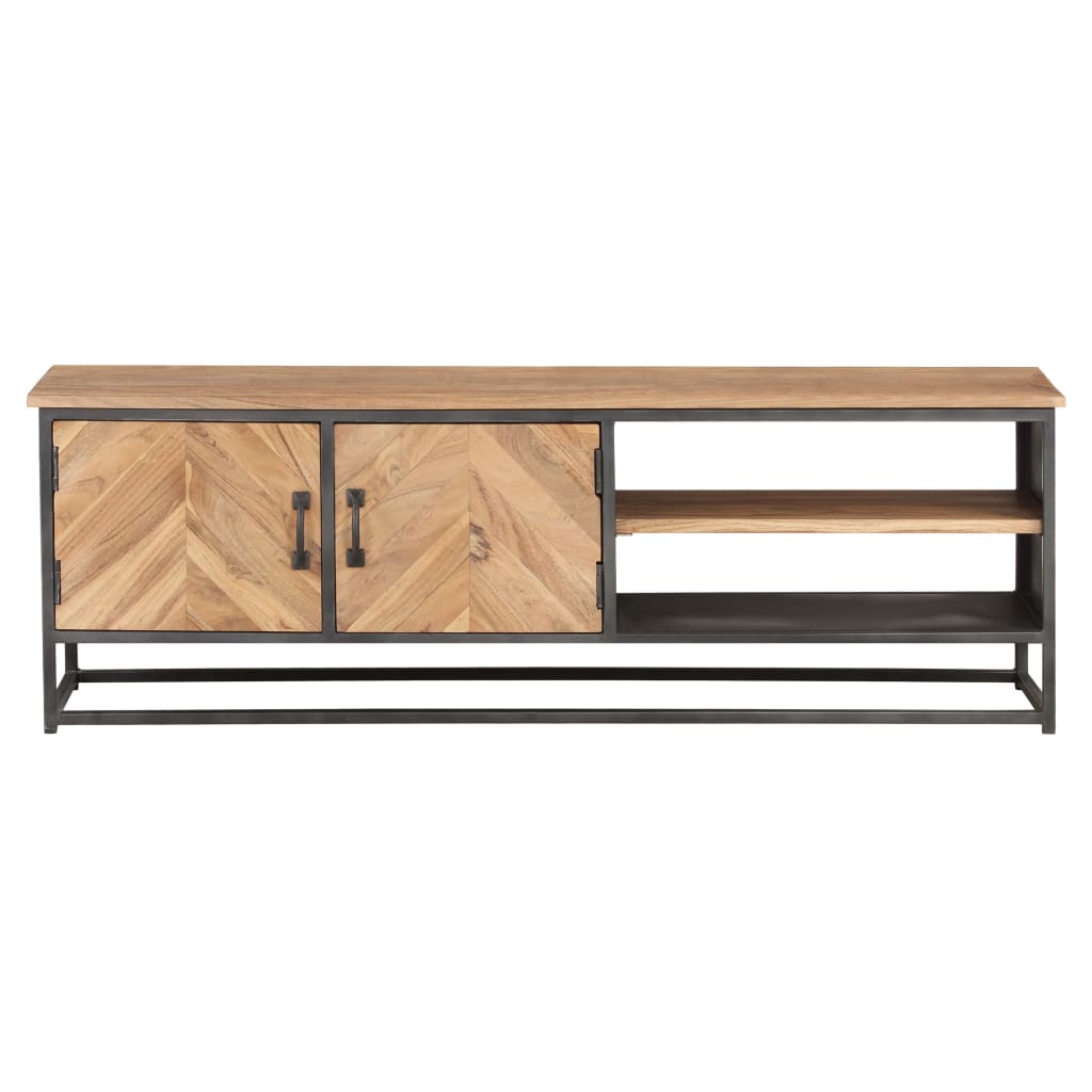 vidaXL TV Stand 47.2"x11.8"x15.7" Solid Wood Acacia-3