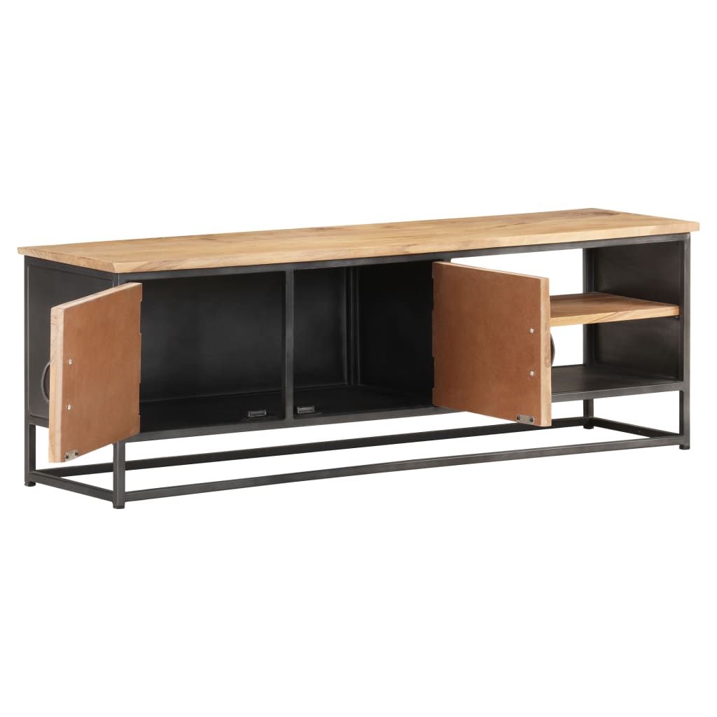 vidaXL TV Stand 47.2"x11.8"x15.7" Solid Wood Acacia-4