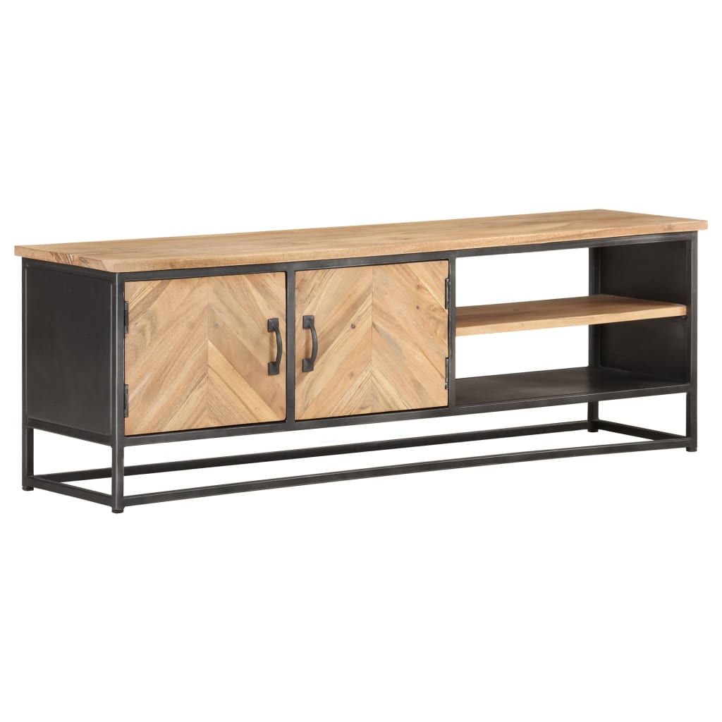 vidaXL TV Stand 47.2"x11.8"x15.7" Solid Wood Acacia-9