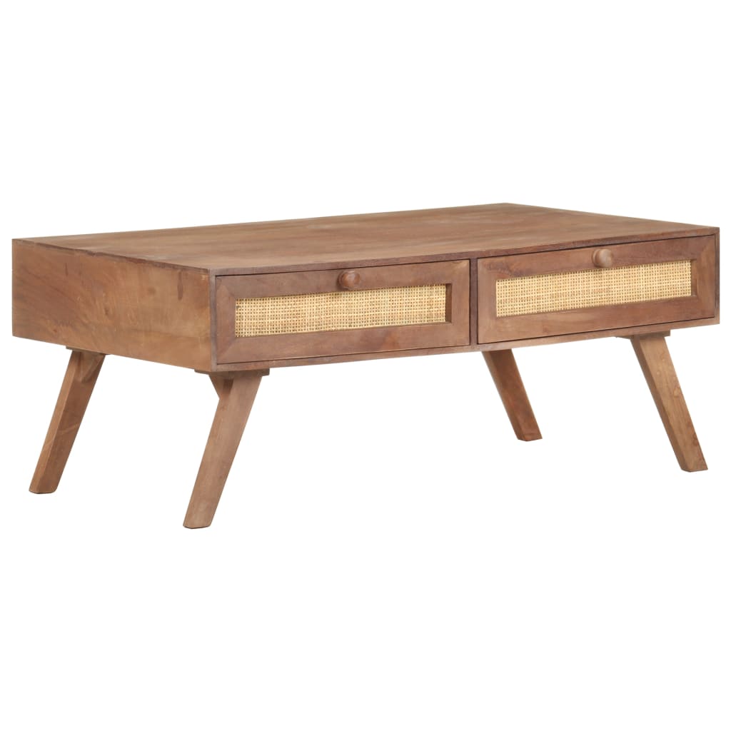 vidaXL Coffee Table 39.4"x23.6"x15.7" Solid Mango Wood-1