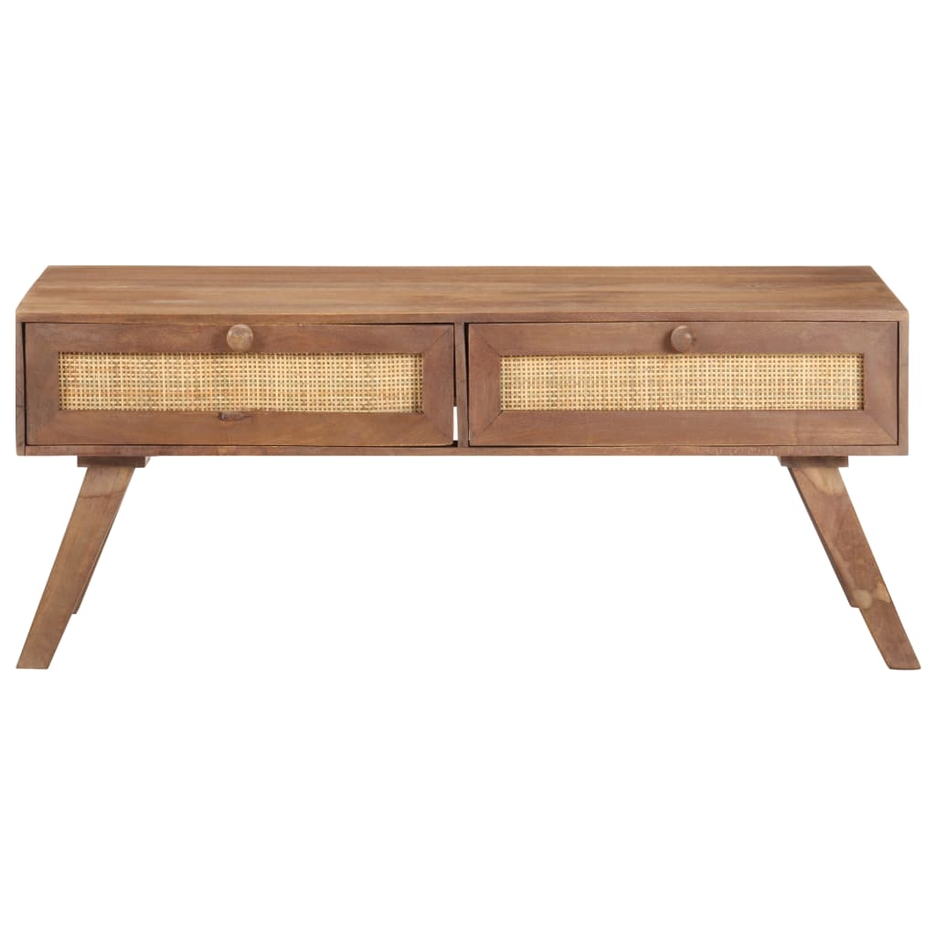 vidaXL Coffee Table 39.4"x23.6"x15.7" Solid Mango Wood-2