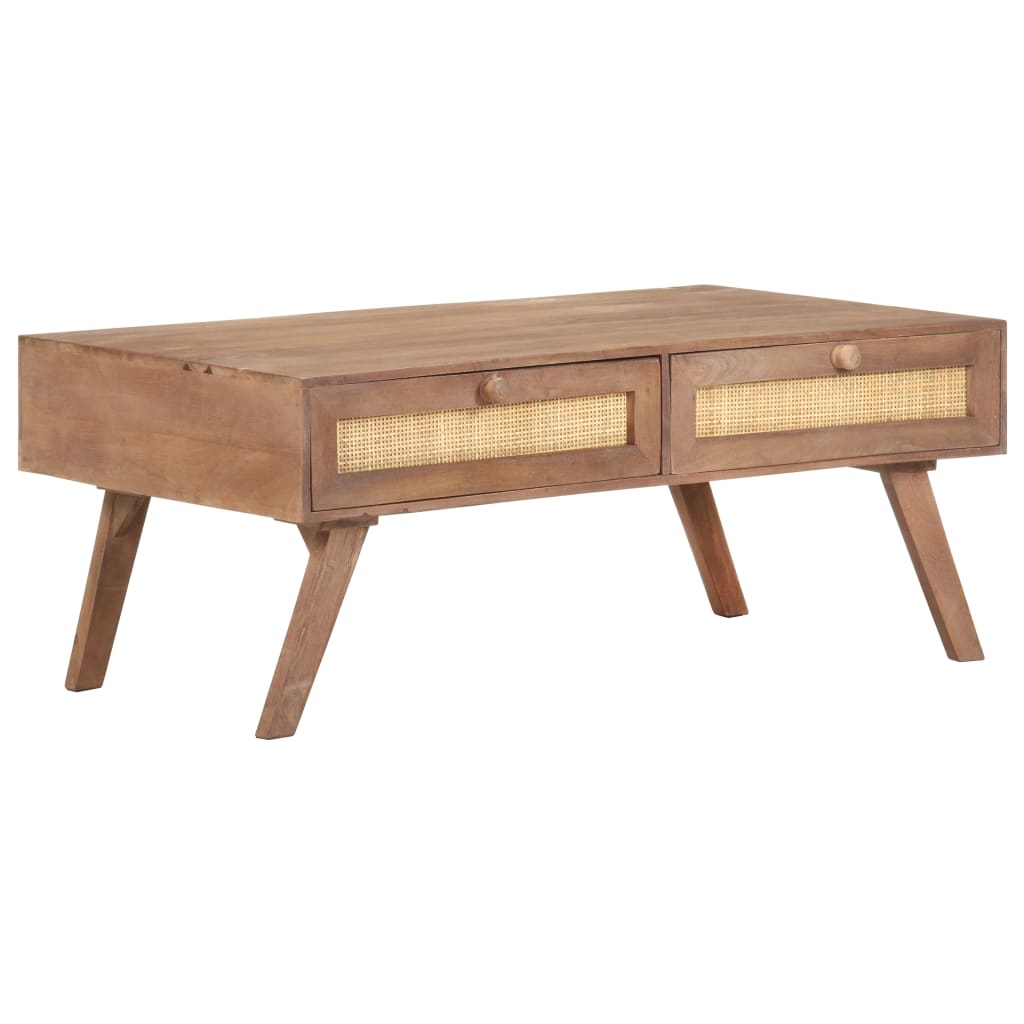 vidaXL Coffee Table 39.4"x23.6"x15.7" Solid Mango Wood-0