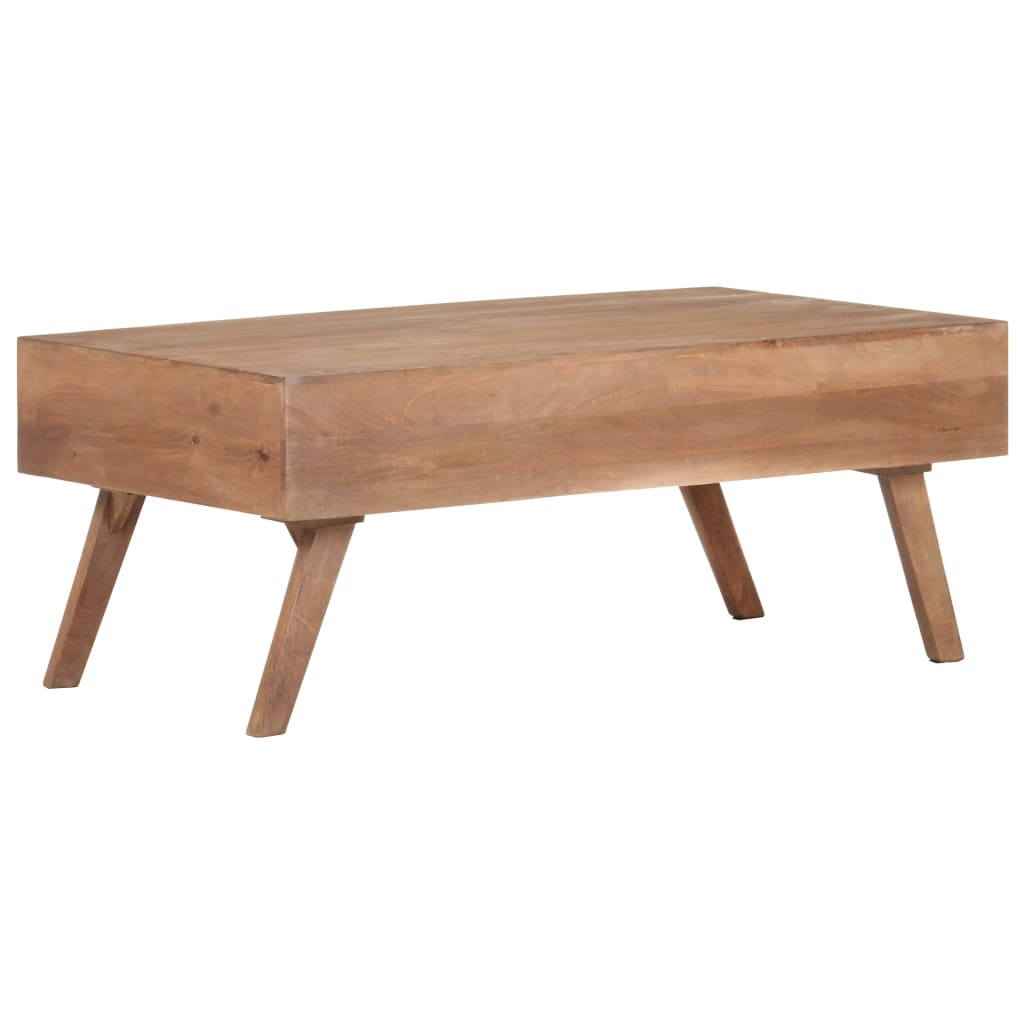 vidaXL Coffee Table 39.4"x23.6"x15.7" Solid Mango Wood-3