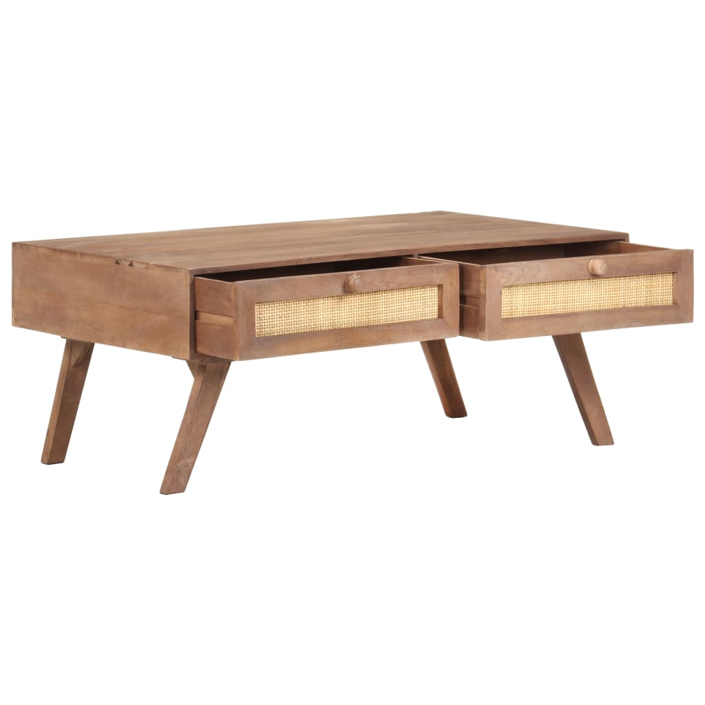 vidaXL Coffee Table 39.4"x23.6"x15.7" Solid Mango Wood-4