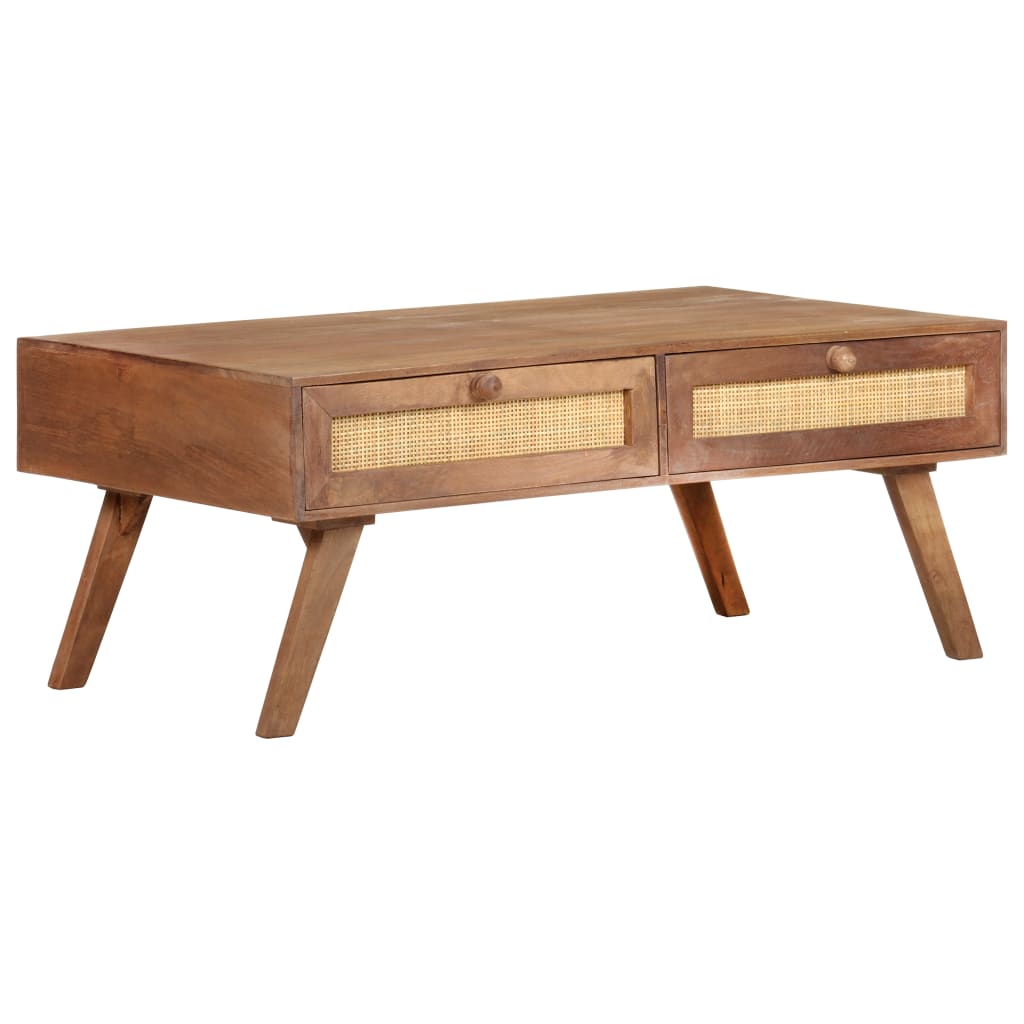 vidaXL Coffee Table 39.4"x23.6"x15.7" Solid Mango Wood-9