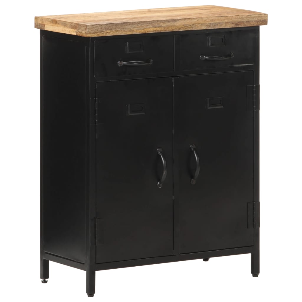 vidaXL Sideboard 23.6"x11.8"x29.9" Rough Mango Wood-10