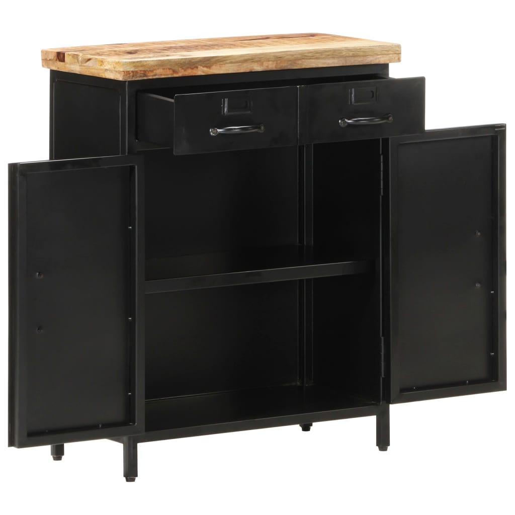 vidaXL Sideboard 23.6"x11.8"x29.9" Rough Mango Wood-3