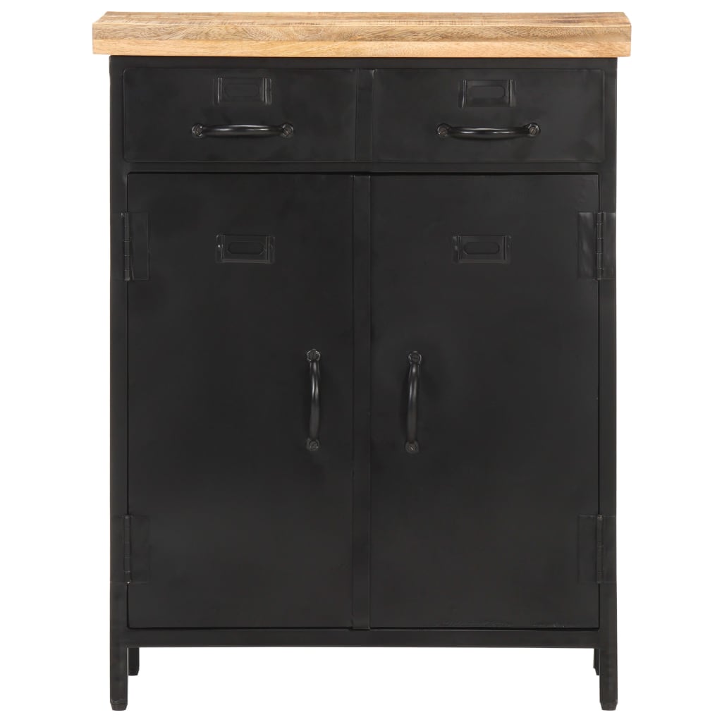 vidaXL Sideboard 23.6"x11.8"x29.9" Rough Mango Wood-4