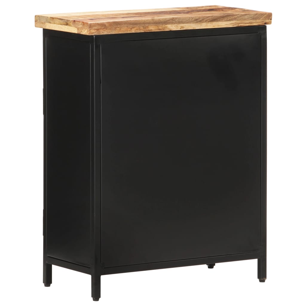 vidaXL Sideboard 23.6"x11.8"x29.9" Rough Mango Wood-5