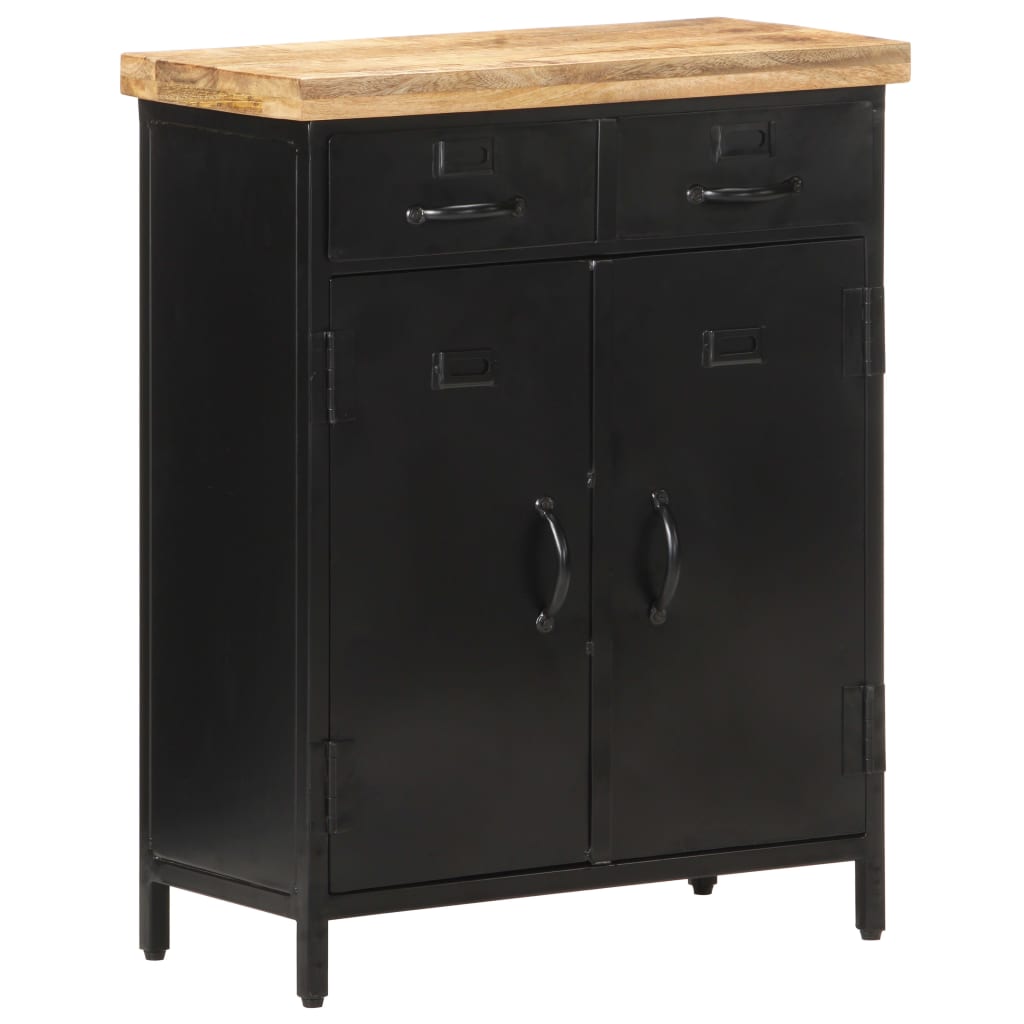 vidaXL Sideboard 23.6"x11.8"x29.9" Rough Mango Wood-8