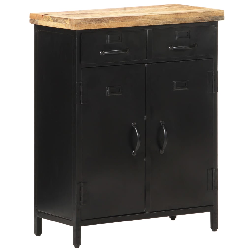 vidaXL Sideboard 23.6"x11.8"x29.9" Rough Mango Wood-9